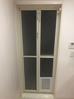 浴室ドア交換　枚方市　戸建　