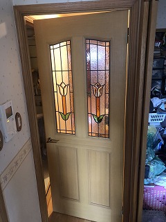 リビング扉　建具修繕　　建付け調整　プレステ七番館　奈良県大和郡山市